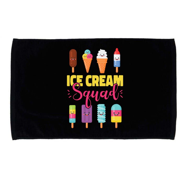 Ice Cream Team Cone Popsicle Ice Cream Squad Microfiber Hand Towel
