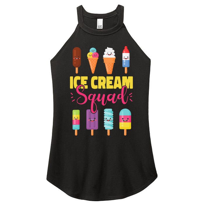 Ice Cream Team Cone Popsicle Ice Cream Squad Women's Perfect Tri Rocker Tank