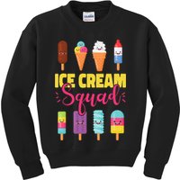 Ice Cream Team Cone Popsicle Ice Cream Squad Kids Sweatshirt