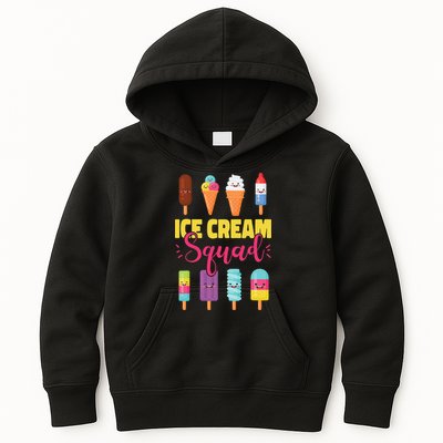 Ice Cream Team Cone Popsicle Ice Cream Squad Kids Hoodie