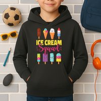 Ice Cream Team Cone Popsicle Ice Cream Squad Kids Hoodie