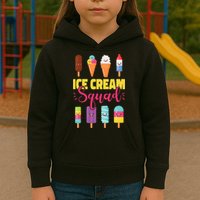 Ice Cream Team Cone Popsicle Ice Cream Squad Kids Hoodie