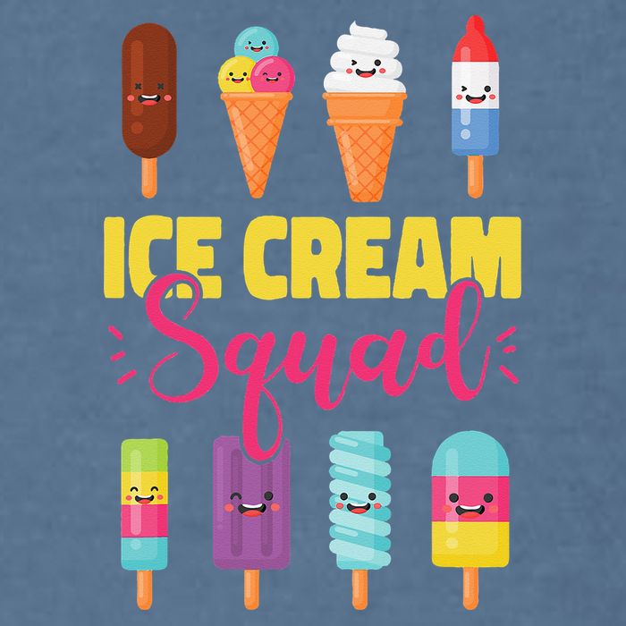 Ice Cream Team Cone Popsicle Ice Cream Squad Garment-Dyed Sweatshirt