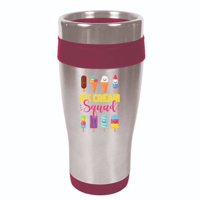 Ice Cream Team Cone Popsicle Ice Cream Squad 16oz Travel Tumbler