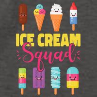 Ice Cream Team Cone Popsicle Ice Cream Squad Vector Backpack