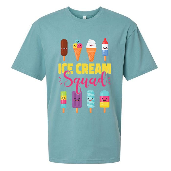 Ice Cream Team Cone Popsicle Ice Cream Squad Sueded Cloud Jersey T-Shirt