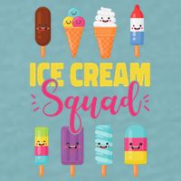 Ice Cream Team Cone Popsicle Ice Cream Squad Sueded Cloud Jersey T-Shirt