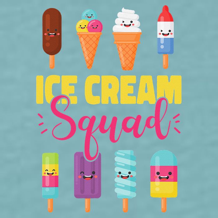 Ice Cream Team Cone Popsicle Ice Cream Squad Sueded Cloud Jersey T-Shirt