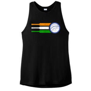 India Cricket Team Gift Indian Cricket Fan Flag Gift Ladies PosiCharge Tri-Blend Wicking Tank