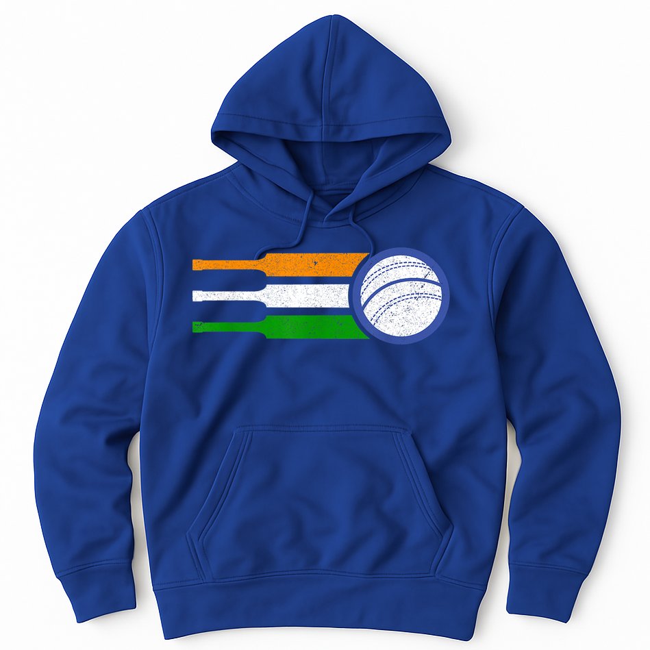 India Cricket Team Gift Indian Cricket Fan Flag Gift Hoodie