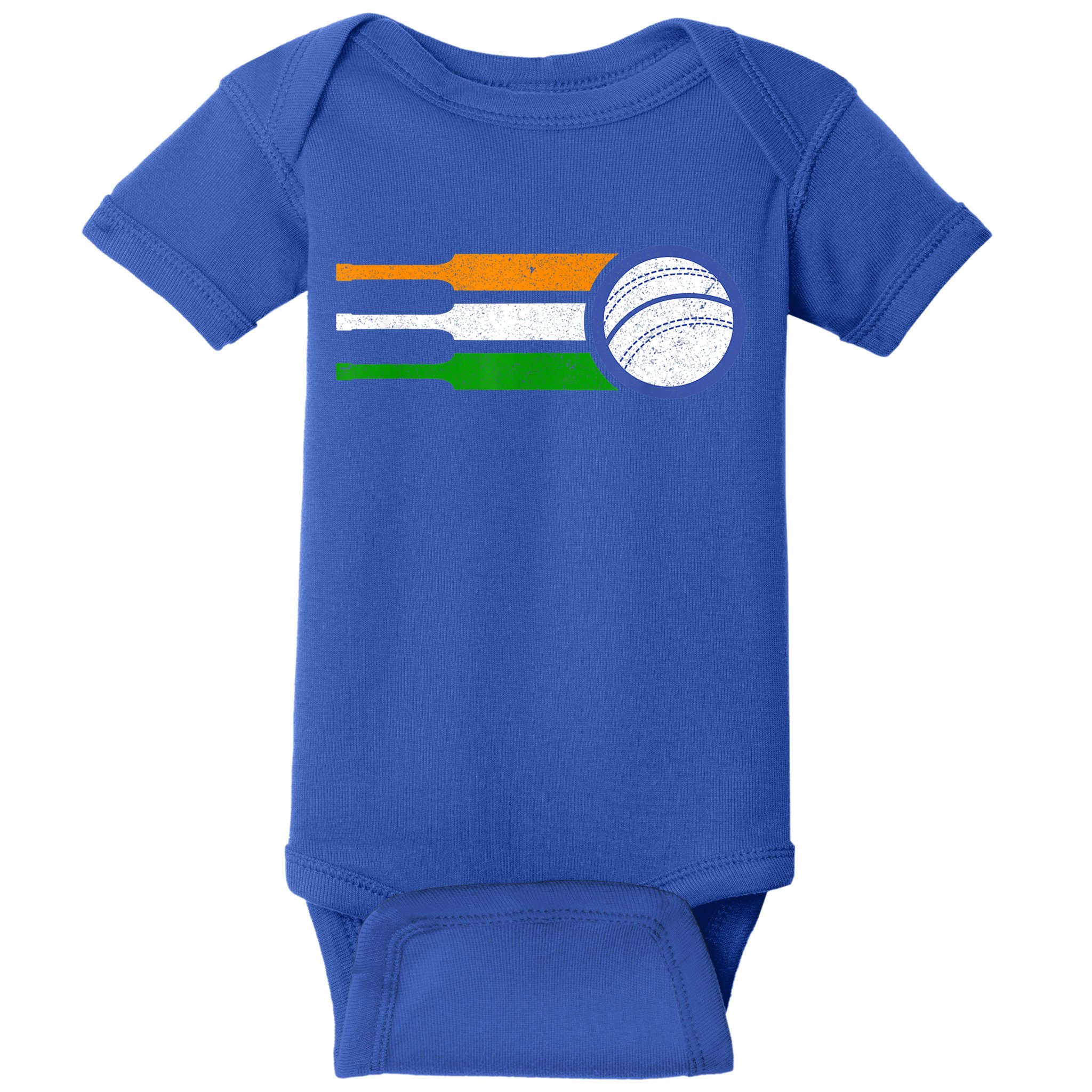 India Cricket Team Gift Indian Cricket Fan Flag Gift Baby Bodysuit