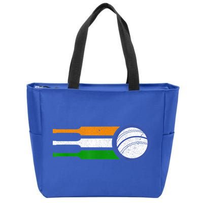 India Cricket Team Gift Indian Cricket Fan Flag Gift Zip Tote Bag
