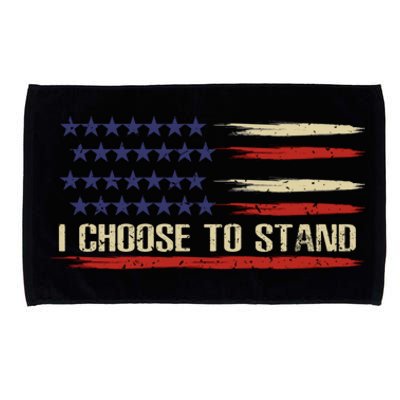 I Choose To Stand Gift Pledge Of Allegiance American Flag Gift Microfiber Hand Towel