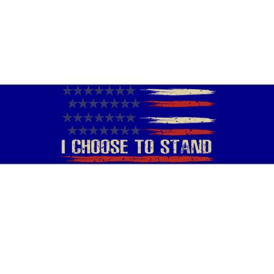 I Choose To Stand Gift Pledge Of Allegiance American Flag Gift Bumper Sticker