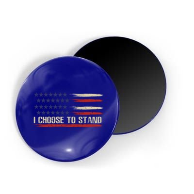 I Choose To Stand Gift Pledge Of Allegiance American Flag Gift Magnet