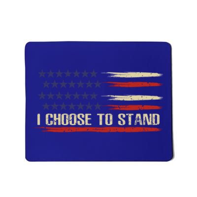 I Choose To Stand Gift Pledge Of Allegiance American Flag Gift Mousepad