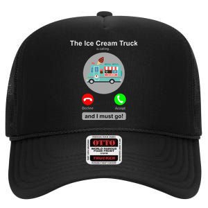 Ice Cream Truck Funny Ice Cream Truck Lover Gift High Crown Mesh Back Trucker Hat