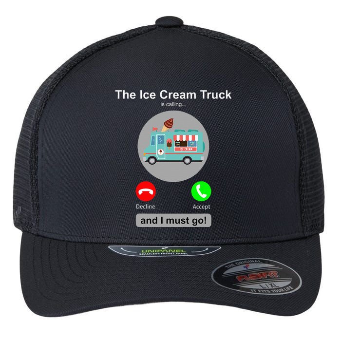 Ice Cream Truck Funny Ice Cream Truck Lover Gift Flexfit Unipanel Trucker Cap