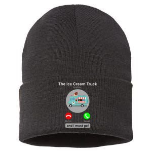 Ice Cream Truck Funny Ice Cream Truck Lover Gift Sustainable Knit Beanie