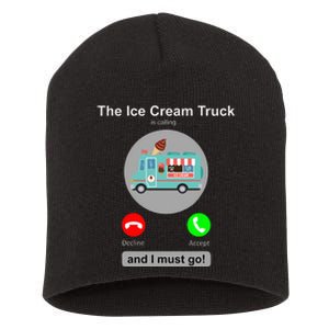 Ice Cream Truck Funny Ice Cream Truck Lover Gift Short Acrylic Beanie