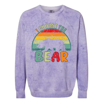 I Choose The Bear Colorblast Crewneck Sweatshirt