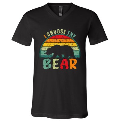 I Choose The Bear V-Neck T-Shirt