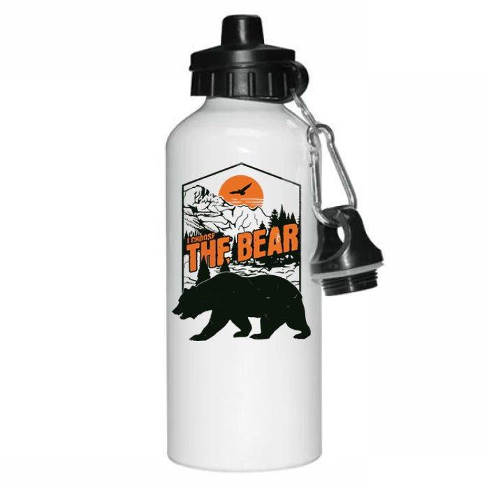 I Choose The Bear Aluminum Water Bottle