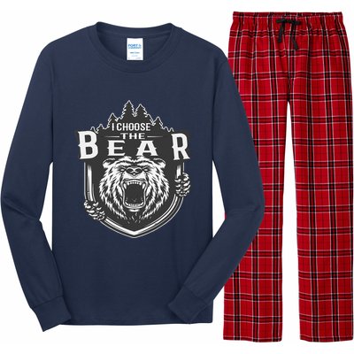 I Choose The Bear In The Woods Long Sleeve Pajama Set