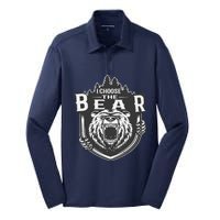 I Choose The Bear In The Woods Silk Touch Performance Long Sleeve Polo