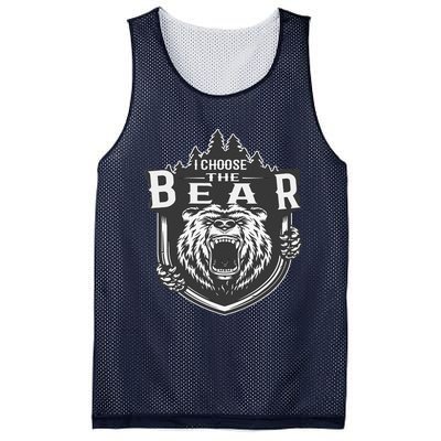 I Choose The Bear In The Woods Mesh Reversible Basketball Jersey Tank