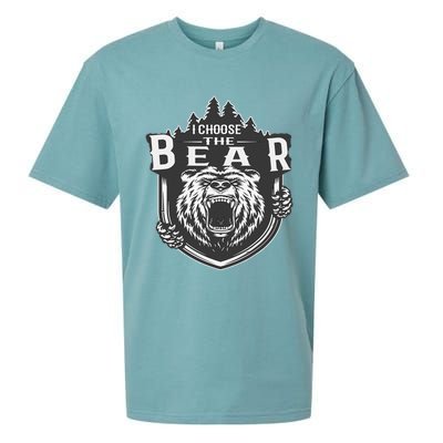 I Choose The Bear In The Woods Sueded Cloud Jersey T-Shirt