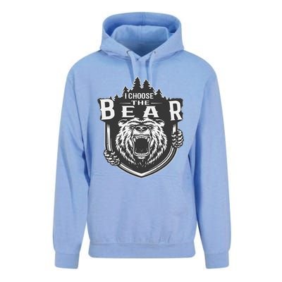 I Choose The Bear In The Woods Unisex Surf Hoodie