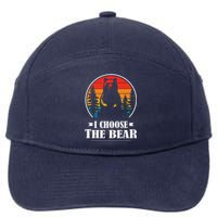 I Choose The Bear Cute Gift 7-Panel Snapback Hat