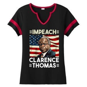 Impeach Clarence Thomas Supreme Court Justice Ladies Halftime Notch Neck Tee