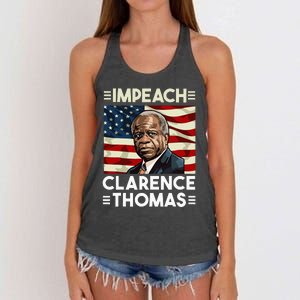 Impeach Clarence Thomas Supreme Court Justice Women's Knotted Racerback Tank