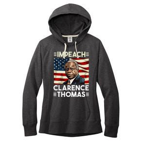 Impeach Clarence Thomas Supreme Court Justice Women's Fleece Hoodie