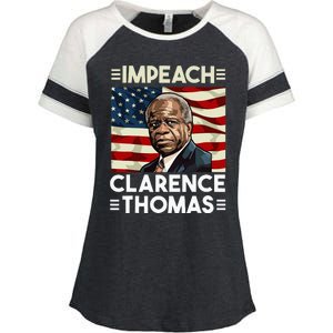 Impeach Clarence Thomas Supreme Court Justice Enza Ladies Jersey Colorblock Tee