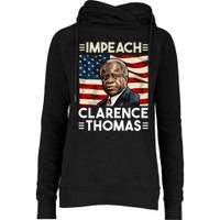 Impeach Clarence Thomas Supreme Court Justice Womens Funnel Neck Pullover Hood