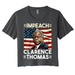 Impeach Clarence Thomas Supreme Court Justice Women's Crop Top Tee