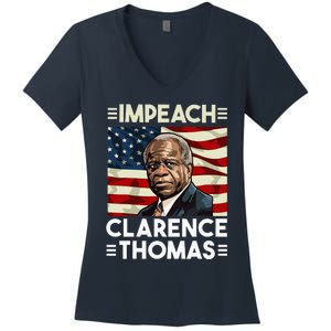 Impeach Clarence Thomas Supreme Court Justice Women's V-Neck T-Shirt