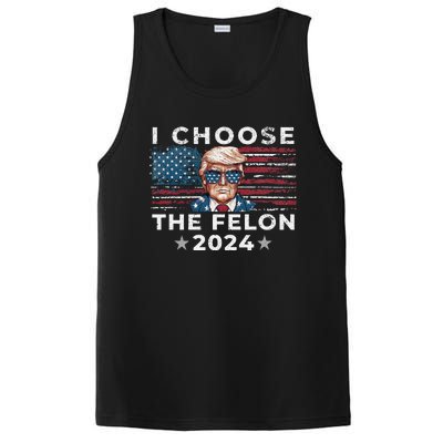 I Choose The Felon 2024 Funny Republican Patriot Women PosiCharge Competitor Tank