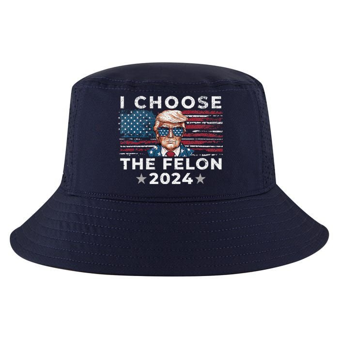 I Choose The Felon 2024 Funny Republican Patriot Women Cool Comfort Performance Bucket Hat