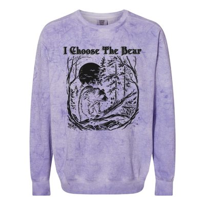 I Choose The Bear Female Empowerment Colorblast Crewneck Sweatshirt