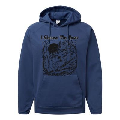 I Choose The Bear Female Empowerment Performance Fleece Hoodie