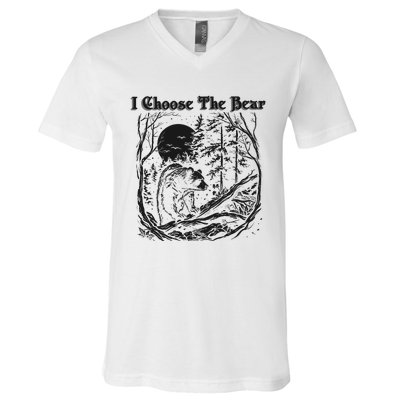 I Choose The Bear Female Empowerment V-Neck T-Shirt