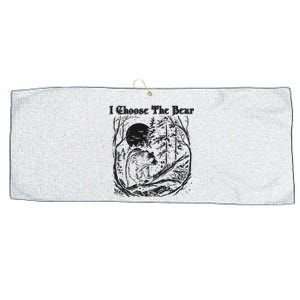 I Choose The Bear Female Empowerment Large Microfiber Waffle Golf Towel