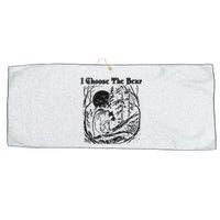 I Choose The Bear Female Empowerment Large Microfiber Waffle Golf Towel