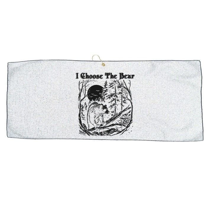 I Choose The Bear Female Empowerment Large Microfiber Waffle Golf Towel