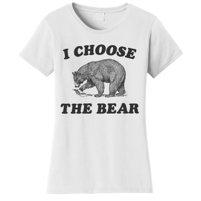 I Choose The Bear Funny Bear Vs Man Women's T-Shirt