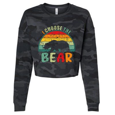 I Choose The Bear Cropped Pullover Crew